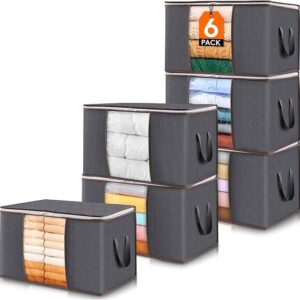 Lifewit 6 Pack Clothes Storage Bags with Clear Window
